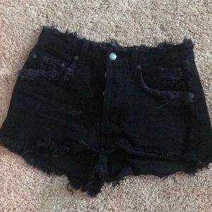 CARMAR Black denim cutoffs